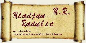 Mlađan Radulić vizit kartica